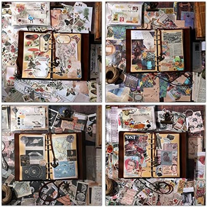 Draupnir 800pcs Vintage Junk Journal Supplies,Scrapbook Supplies Scrapbooking Paper and Stickers Ephemera for Art Aesthetic Journaling Kit Collage - Image 5