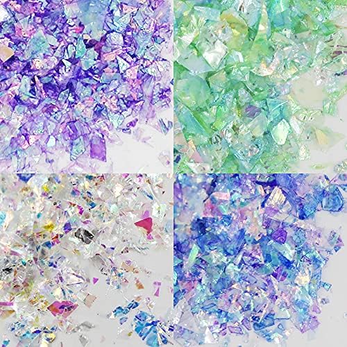 Bellelfin 14 Colors Resin Chunky Glitter Flakes Irregular Iridescent Sparkles Glitters Confetti Craft Supplies for Epoxy/Tumblers/Slime, Nail Art Design - Image 4