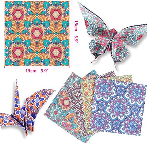 Origami Paper 6x6" Double Sided 50 Sheets 10 Colors Origami Kit,Craft Paper - Image 3