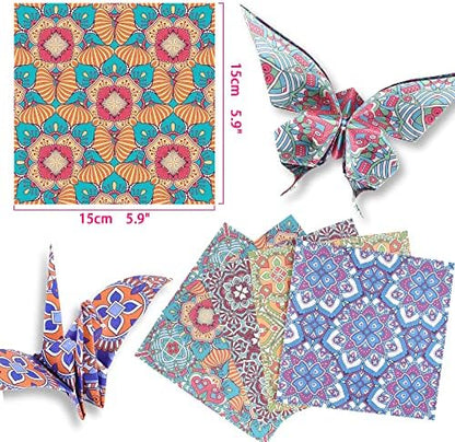 Origami Paper 6x6" Double Sided 50 Sheets 10 Colors Origami Kit,Craft Paper - Image 3