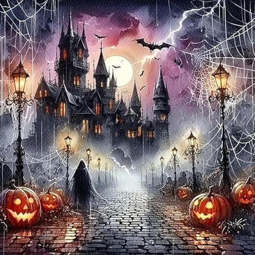AIBOERL Paint by Numbers Kit for Adults Beginner,Halloween Night, 12X16In by AIBOERL