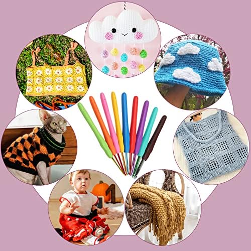 Aeelike Full Crochet Kit for Beginners Adults, Purple Flower - Image 6