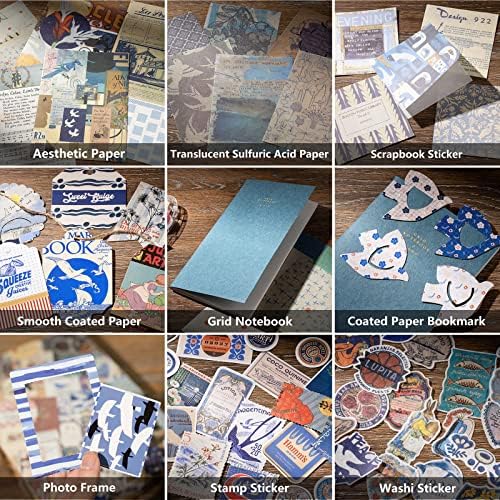 JOYCHOIC Vintage Scrapbooking Supplies Aesthetic Journaling Kit, Scrapbook Papers Quote Stickers TN Notebook Large Collection for Bullet Junk Journal, Planner DIY Arts Craft Collage, Beginners - Image 6