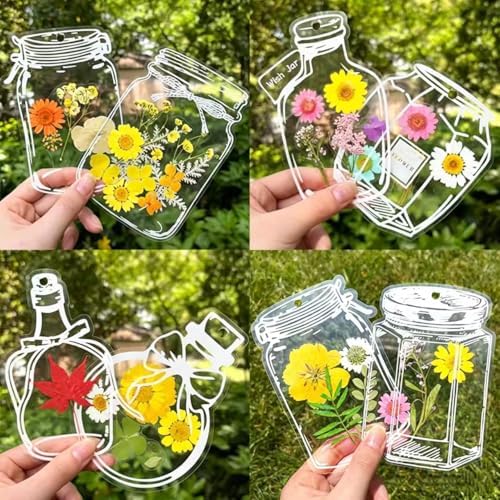 40PCS DIY Transparent Dried Flower Bookmark Kit, Cute Bookmark Making Kit for Women, Men, Crafts for Seniors to Make Your Own Personalized Bookmark, Gifts for Readers, Kids, Teens, Adults - Image 4