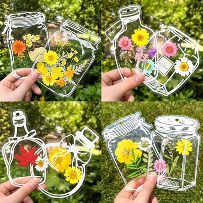 40PCS DIY Transparent Dried Flower Bookmark Kit, Cute Bookmark Making Kit for Women, Men, Crafts for Seniors to Make Your Own Personalized Bookmark, Gifts for Readers, Kids, Teens, Adults - Image 4