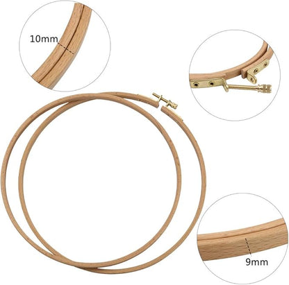 2 Pack 8'' Embroidery Hoop, guofa 20CM Beech Wood Cross Stitch Hoops, Decorative Hanging Stitch Hoops Frames for Craft