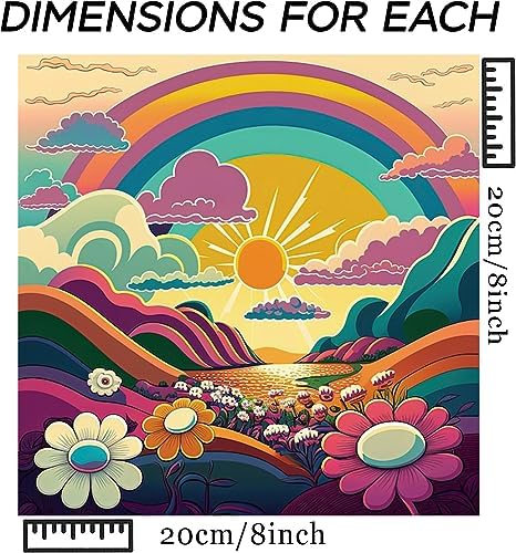 KYOQFVN 2 Framed DIY Paint by Numbers for Adults Beginner, Paint by Number for Adults Framed Canvas, Painting by Numbers for Adults, 2 8x8, Paint by Number for Adults, Crafts for Adults (with Frame) - Image 3