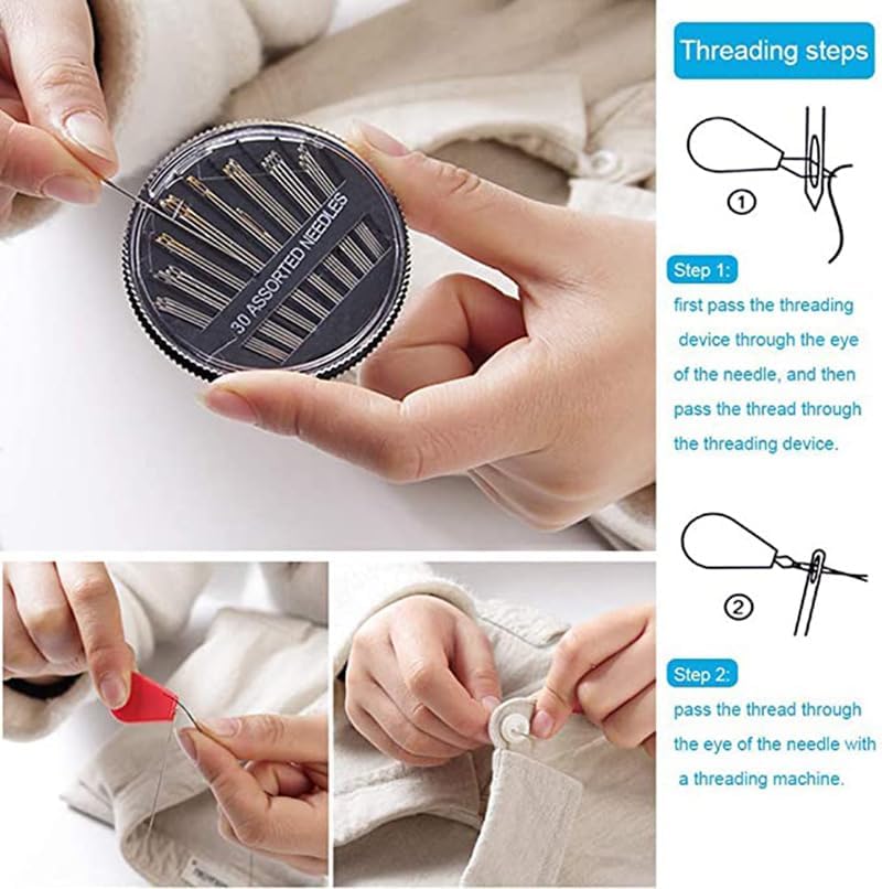 FREFTA Sewing Kit for Adults Beginner and Professionals, Home, Travel Sewing Kit with Sewing Pins and Needles,Seam Rippers,Thread,Threaders for Hand Sewing with Scissor and Accessories (N - 36) - Image 3