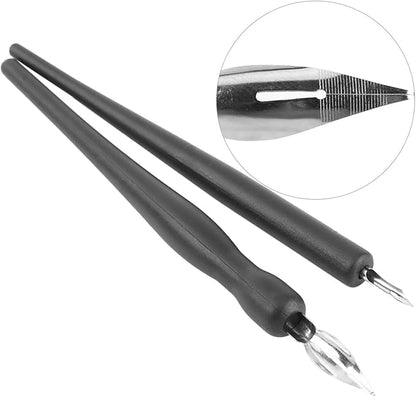 KooingTech Dip Pen Set With 2 Manga Pen Nib Holder and 5 Dip Pen Nibs, Cartoon Comic Dip Pen Set, Drawing Comic Pen Nib With Drawing Eraser
