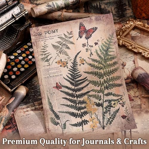 icceemee 160 Sheets of Nature Scrapbook Paper, journaling Scrapbook Supplies Craft Collage Paper Set, Junk Journal Bullet Journal Poster Room Decor for Card Making Decorative Gifts - Image 6