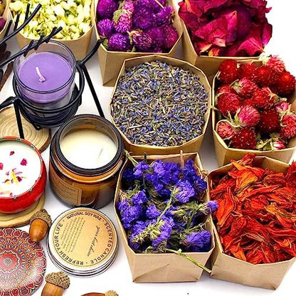 30Bags Natural Dried Flowers, DIY Soap,Bath Bomb,Candle,Aromatherapy Oil,Cake,Resin Jewelry Making,Bath,Nail -Lavender,Don't Forget Me,Rose,Jasmine - Image 6