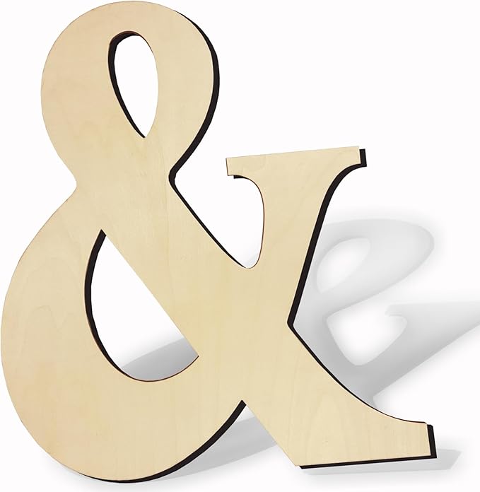 17 Inch Unfinished Wooden Letters, Blank Wood Letters Sign for Home Wall Decor, Large Unpainted Wood Letter for Crafts,Birthday,Wedding Party Decoration,Large Wooden Alphabet Letter &
