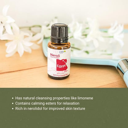 Nature Packaged Neroli Essential Oil - Direct from Al Sheikh for Export Egypt - Steam Distilled - Aceite de Neroli for Aromatherapy, Massage, Diffuser, DIY Candle and Soap Making - 2lbs