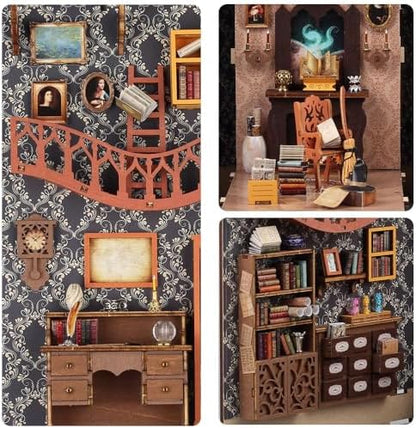 DIY Book Nook Kit, Miniature Dollhouse Booknook Kit with Light, Magic Store - Image 4