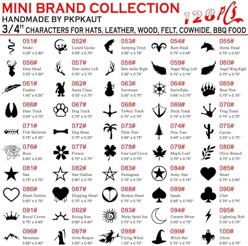 128Pcs 3/4" Custom Branding Iron for Wood, Leather Branding Stamp - Image 4