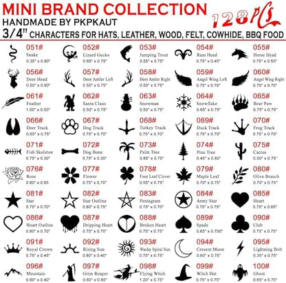 128Pcs 3/4" Custom Branding Iron for Wood, Leather Branding Stamp - Image 4