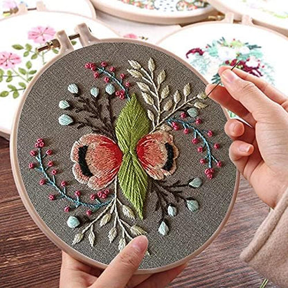 Louise Maelys Botanical Embroidery Kit for Beginners Stamped DIY Craft - Image 4