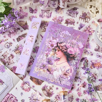 Journaling Sticker Book, 450+ Pre-Cut Vintage Scrapbook Stickers, Junk Journal Supplies, Aesthetic Washi Stickers for Scrapbooking Journaling for Adults, Decorative Ephemera Bullet Planner Arts Craft by Ahmagen