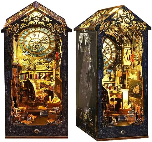 CRIOLPO Book Nook Kit - DIY Dollhouses Kit with LED Lights for Adults by CRIOLPO