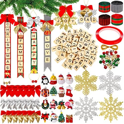 MGparty 312 Pieces Christmas Ornaments DIY Christmas Tree Ornaments Xmas Arts and Crafts Decorations Supplies for Kids Adults by MGparty