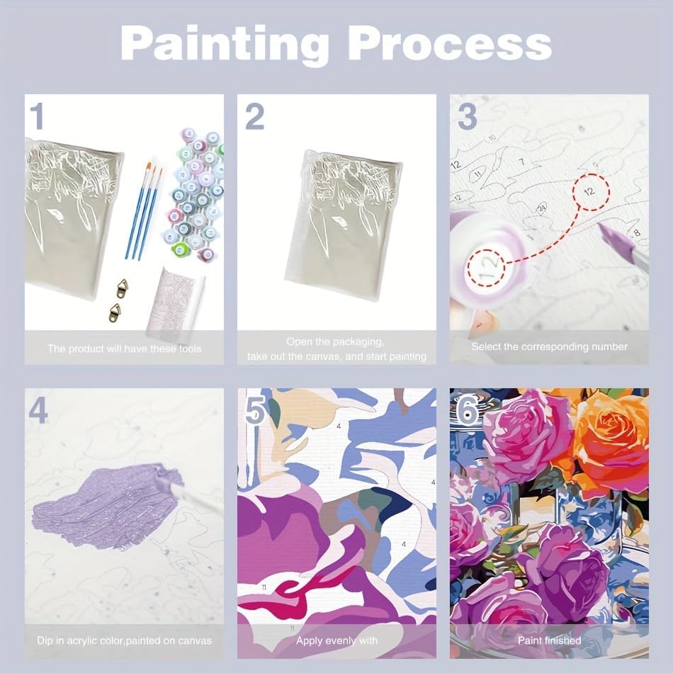 Window Gazing Cat Paint by Numbers Kit for Adults - DIY Tabby Cat Looking Outside Painting on Canvas 12x16In, Framed Acrylic Paint Set, Suitable for Beginners, Pet Art for Home Decoration/Gifts - Image 5