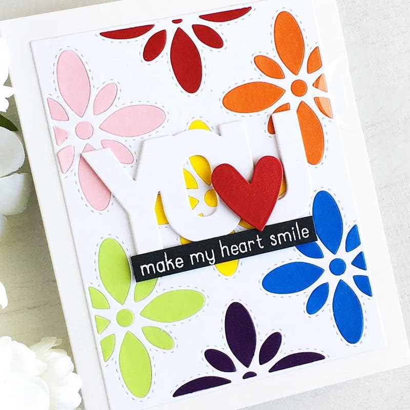 Petal Hollow Out Frame Metal Die Cuts, Petal Hollow Out Frame Background Cutting Dies Cut Stencils for DIY Scrapbooking Cards Decorative Embossing Paper Dies for Scrapbooking Card Making - Image 5
