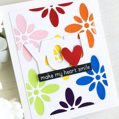 Petal Hollow Out Frame Metal Die Cuts, Petal Hollow Out Frame Background Cutting Dies Cut Stencils for DIY Scrapbooking Cards Decorative Embossing Paper Dies for Scrapbooking Card Making - Image 5