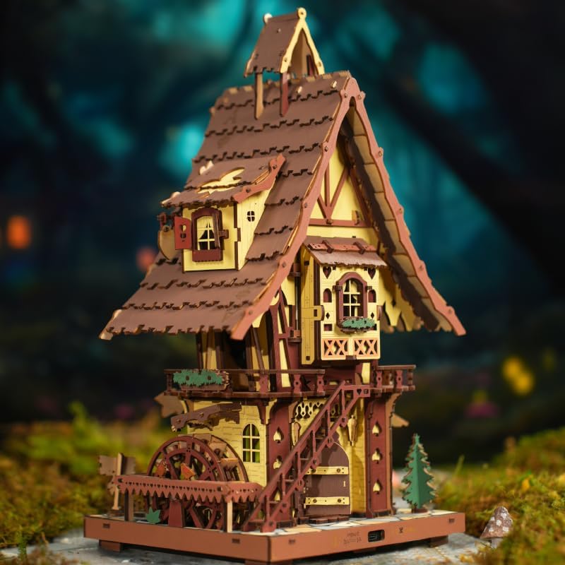 ROKR 3D Wooden Puzzles for Adults, Cuckoo Clock Model Kit, Room Home Decor DIY Watch Making Kit Functional Mechanical Building Toys, Hobbies Birthday Christmas Day Gifts for Men Women 14+ - Image 3