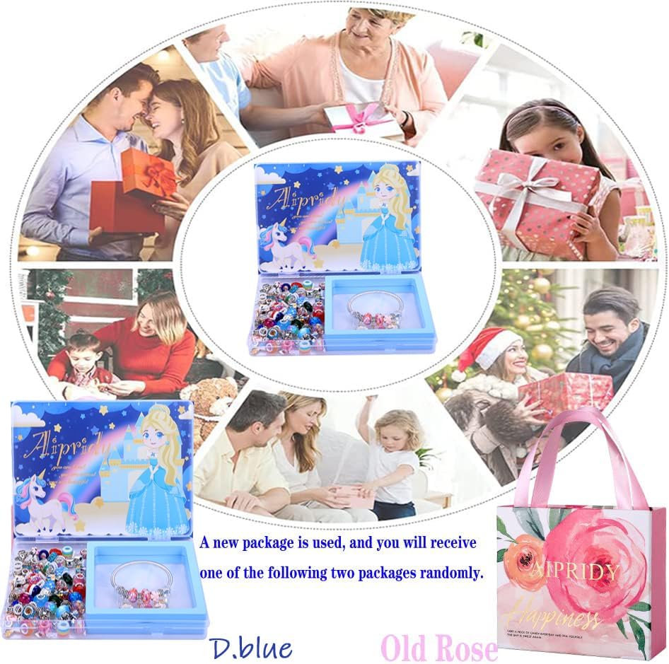AIPRIDY Charm Bracelet Making Kit,Unicorn Mermaid Crafts Gifts Set Can Inspires Imagination and Creativity,Jewelry Making Kit Perfect Gifts for Girls 5-12 Years Old (104 Pieces) - Image 7