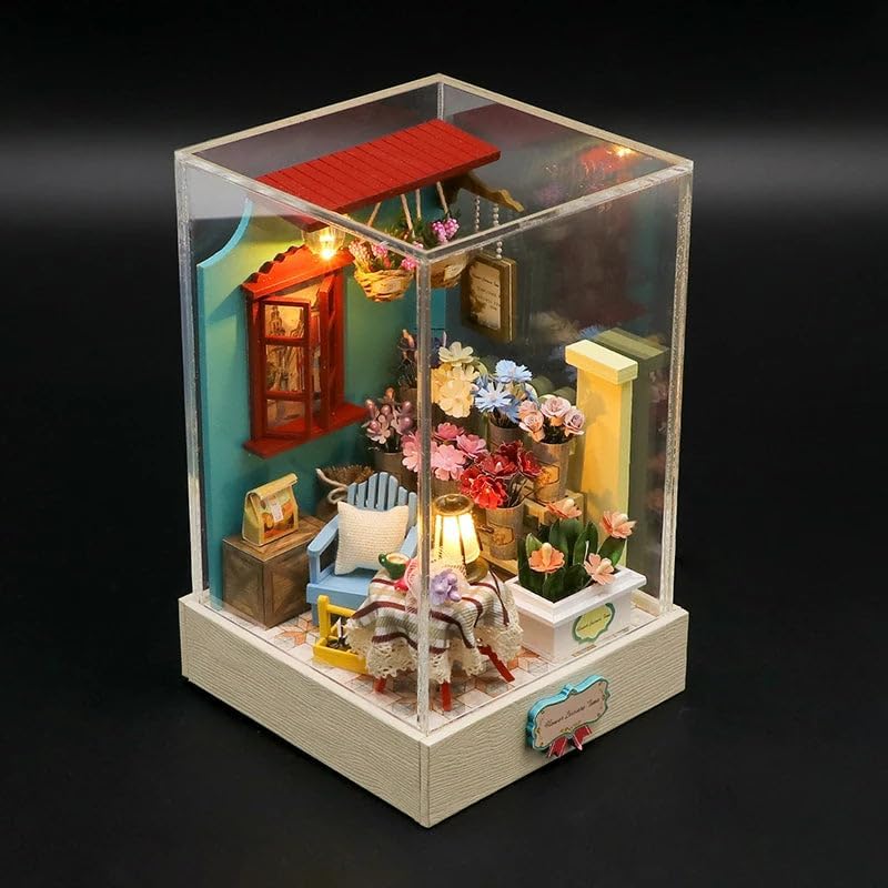 Wizardi Mini House Building Kit - Flower Shop DIY Doll House Kit - Image 2