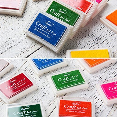 Lsushine 15 Colors Craft Ink Pads, Washable Stamp Pads for DIY Stamping - Image 5