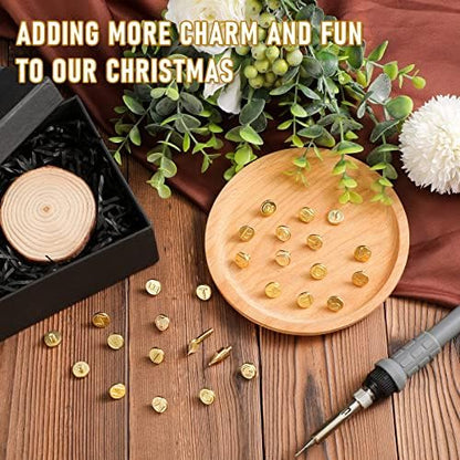 Mixweer 56 Pcs Wood Burning Letters and Numbers Wood Burning Tools with Letter Stamps and Number Tips Symbols for Wooden Burner Craft DIY Embossing Carving - Image 6