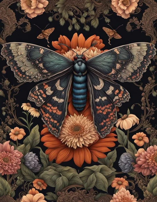 Yunruily Paint by Numbers Kits for Adults - Vintage Butterfly Adult Paint by Number Kits on Canvas,Paint by Number for Adults for Gifts Home Wall Decor 16x20inch by VintageStyleWallDecoration