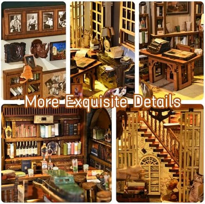 CCCDF Book Nook Kit, DIY Miniature House 3D Wooden Puzzle for Adults - Image 5