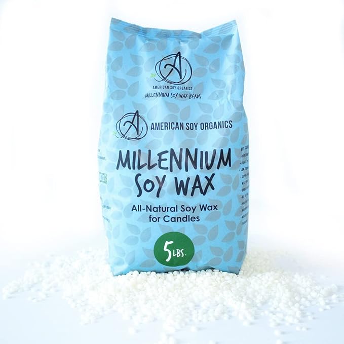 American Soy Organics - 5 lb Bag of Millennium Wax Natural Soy Wax for Candle Making