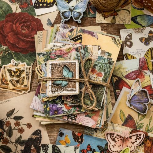 400 Pcs Vintage Scrapbook Paper and Sticker Kit - Image 5