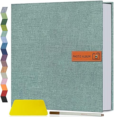 Popotop Large Photo Album Self Adhesive 4x6 5x7 8x10 Scrapbook Album DIY Picture Book,Gifts for Mom,Family Baby and Wedding,with Metal Pen and Plastic Board by Popotop