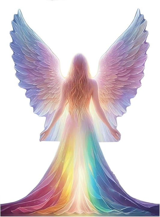 57lilina Stamped Cross Stitch Kits - 11CT Angel Easy Pre Printed Cross-Stitch Patterns for Adults, Advanced Embroidery Kit for Beginners, 14x18 Inch DIY Crossstitch Crafts for Wall Decor or Mom Gifts