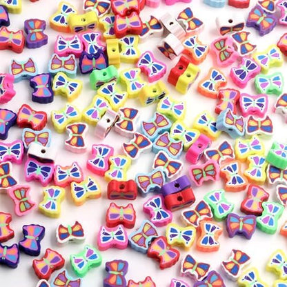 100 Pcs Butterfly Polymer Clay Beads Mixed Heishi Spacer Beads Supplies for DIY Bracelet Earring Necklace Jewelry Making - Image 3
