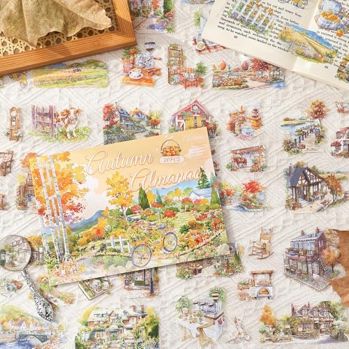 Autumn Landscape PET Sticker Book, Diecut Stickers for Journaling - Image 2