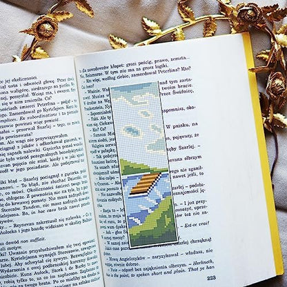 FREEBLOSS 6 Set Cross Stitch Bookmark Kit Scenery Pattern 8''x2.4'' 11CT - Image 5
