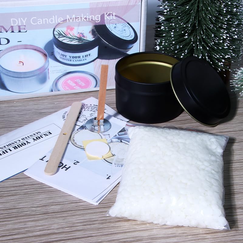 DIY Candle Making Supplies for Adults and Beginners, Including Soybean Wax, Exquisite Stickers, Candle Jars, Wicks, and Homemade Candle jar Sets with Essential Oils. - Image 4
