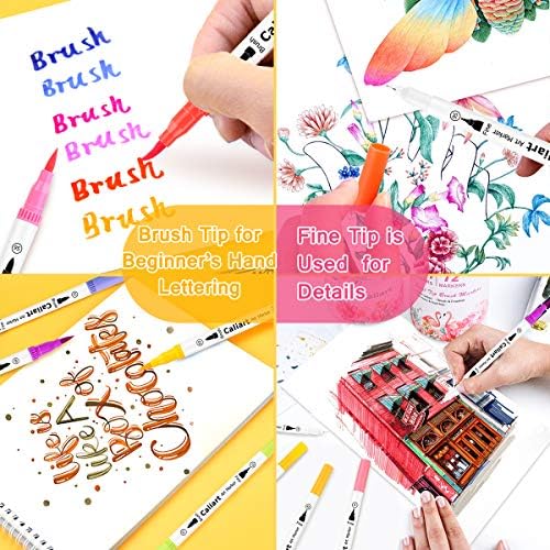 Caliart 72 Colors Double Tip Brush Pen Art Markers for Adult Coloring Books - Image 5