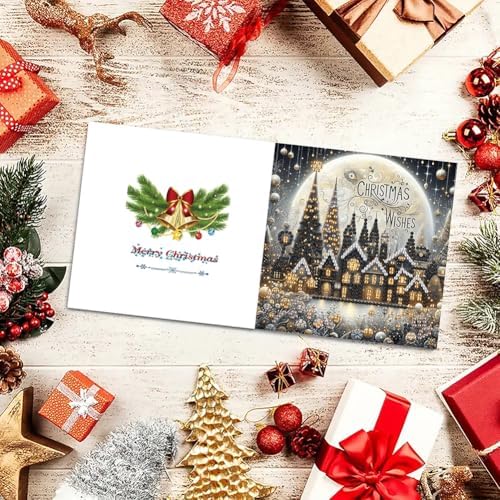 6pcs DIY Diamond Art Christmas Cards Kit with Envelopes & Tools-Diamond Dot Greeting Cards,Xmas 5D Rhinestones Painting for Adults,DIY Craft Family Friend Xmas Gifts(Christmas) - Image 7