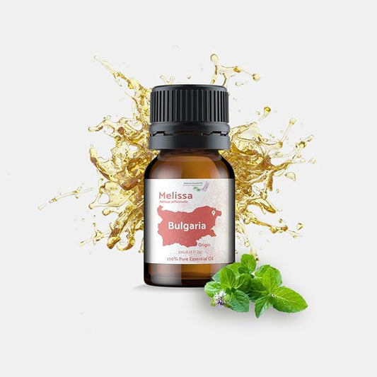 Nature Packaged Melissa Essential Oil - Direct from Bulgarian Sustainable Farms - Steam Distilled - Aceite Toronjil for Aromatherapy, Massage, Diffuser, DIY Candle and Soap Making - 5ml