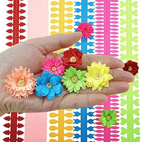 Saktopdeco Quilling Paper Flowers Bulk Paper Quilling Strips Kit Supplies for Beginners Handmade Art Crafts - Image 5