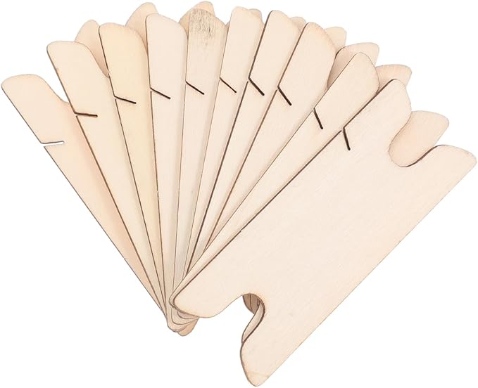 TEHAUX 10-Piece Wood Weaving Shuttle Set for DIY Crafts - 3x1 inch Wood Knitting Tool for Tapestry and Belt Weaving for Beginners Experienced Use