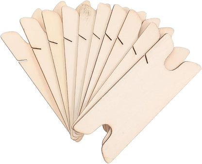 TEHAUX 10-Piece Wood Weaving Shuttle Set for DIY Crafts - 3x1 inch Wood Knitting Tool for Tapestry and Belt Weaving for Beginners Experienced Use