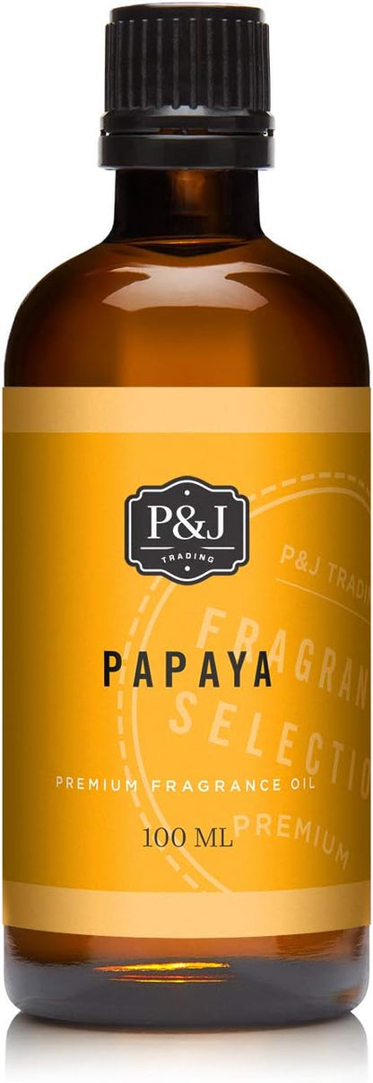 P&J Trading - Papaya Scented Oil 100ml - Fragrance Oil for Candle Making, Soap Making, Diffuser Oil