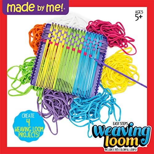 Made By Me Weaving Loom Arts and Crafts Kit, Basic Set, 165 Craft Loops - Image 2